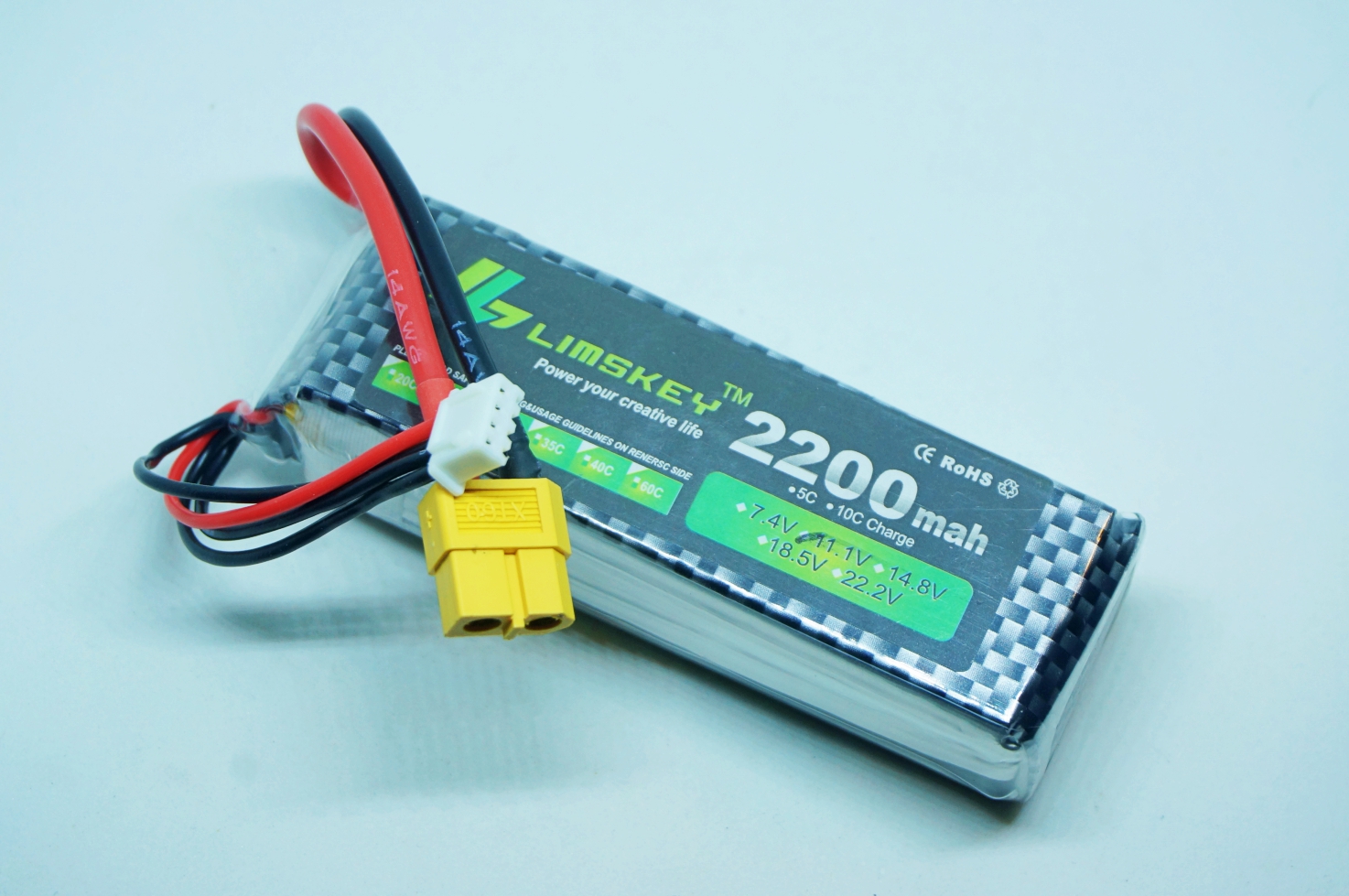 11.1V 2200mAh 35C 3S battery (XT60 Plug)
