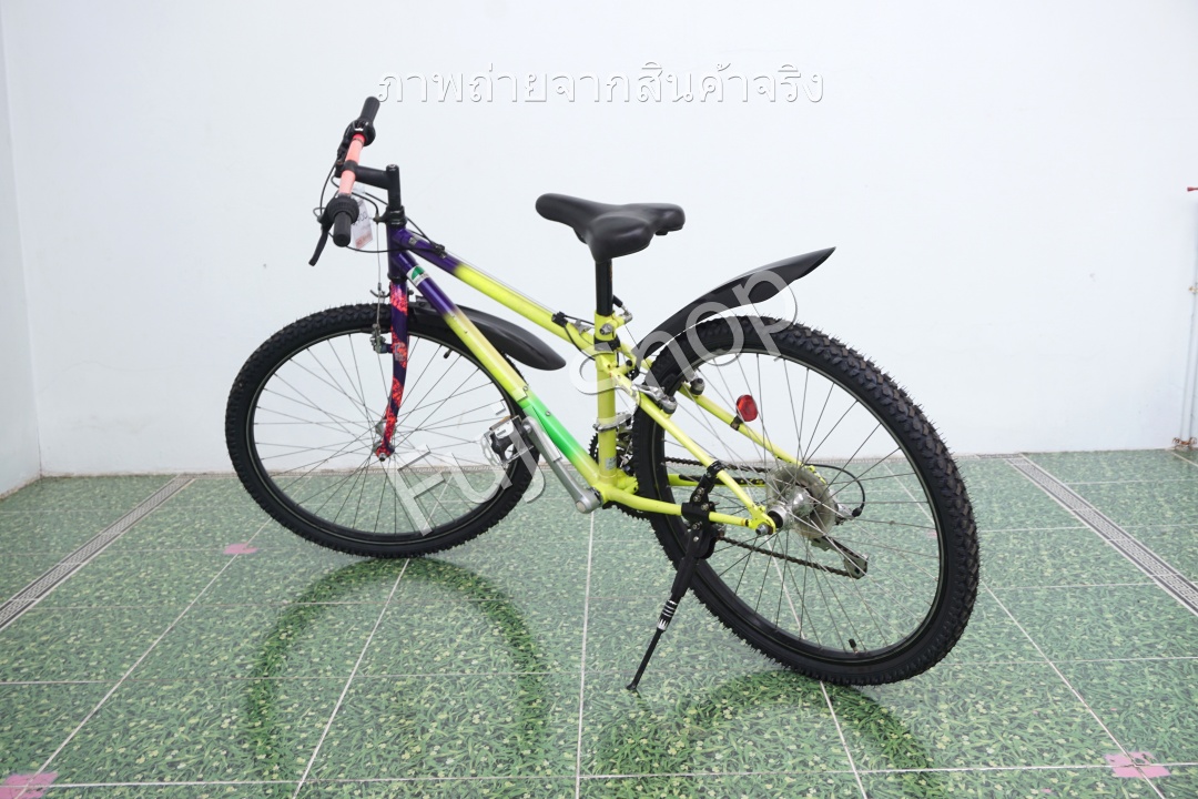 จักรยานเสือภูเขาญี่ปุ่น- ล้อ 26 นิ้ว - มีเกียร์ - โครโมลี่ - สีม่วง [จักรยานมือสอง]