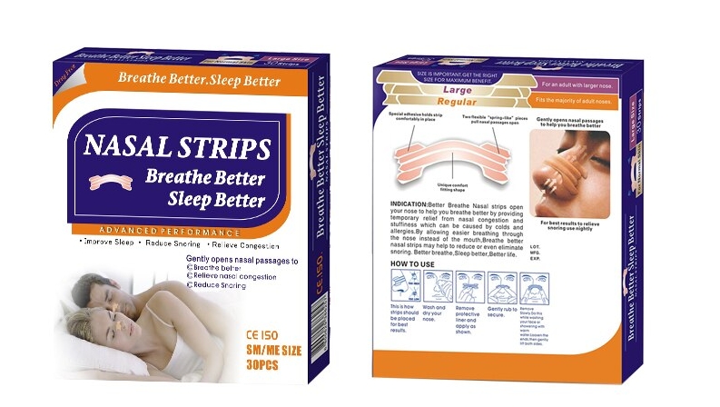 NASAL STRIPS SLEEP BETTER (ขนาด S-M) 1กล่อง/30ชิ้น