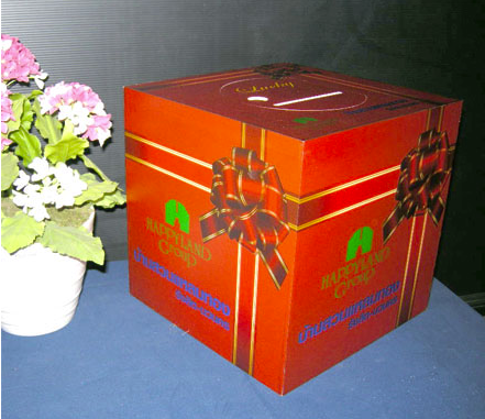 กล่องอะครีลิคใส่คูปองของขวัญ,รางวัลคูปองชิงโชคต่าง ๆ พร้อมงานพิมพ์สติกเกอร์