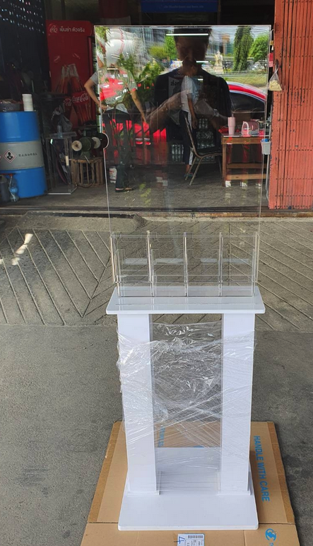 แสตนโบว์ชัวร์แบบตั้งพื้น สำหรับโฆษณาและสื่สารเเนะนำ