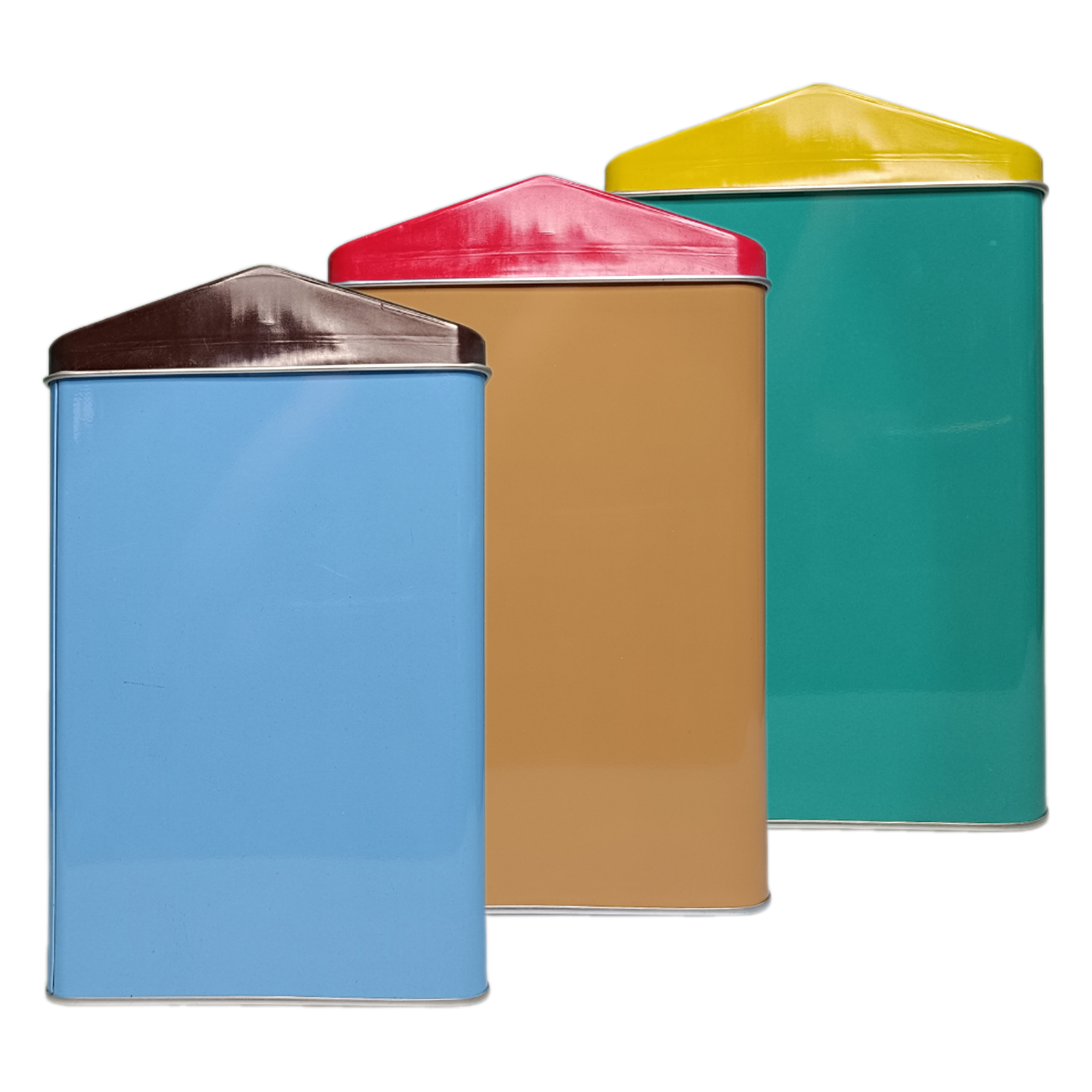Tin Home Box Colorful Metal กล่องเหล็กทรงบ้านสีสดใส กระป๋องสี่เหลี่ยมแบน กล่องจดหมาย