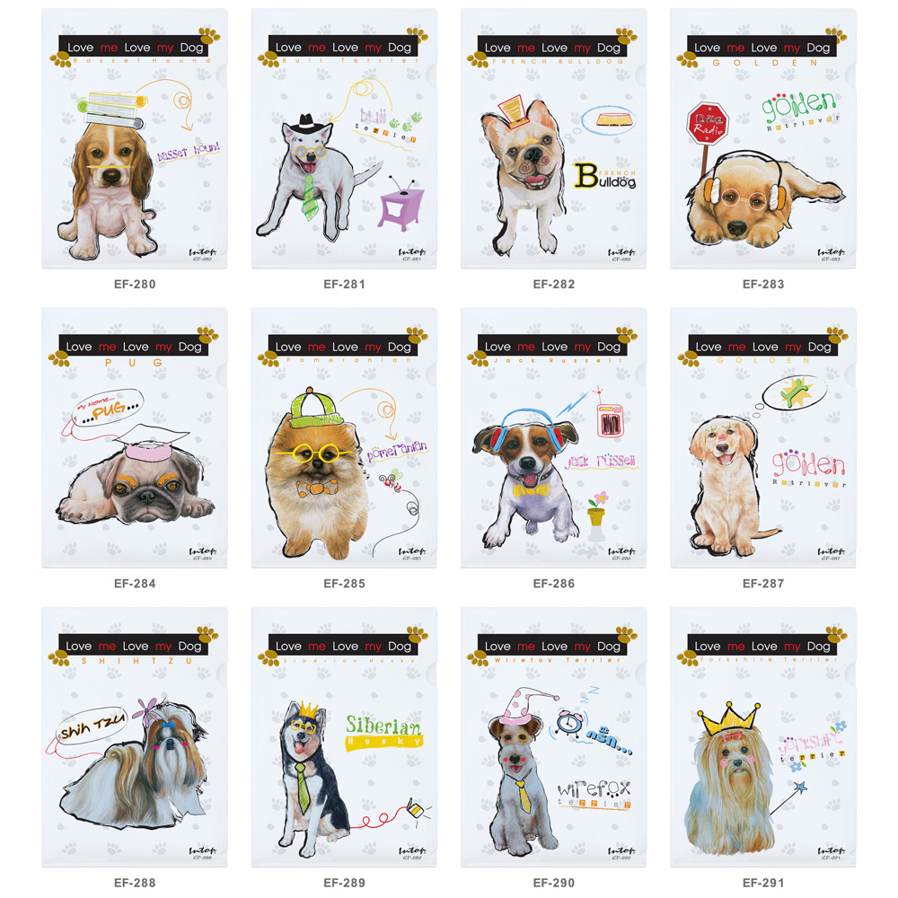 แฟ้มซอง A4 พิมพ์ลายด็อกกี้