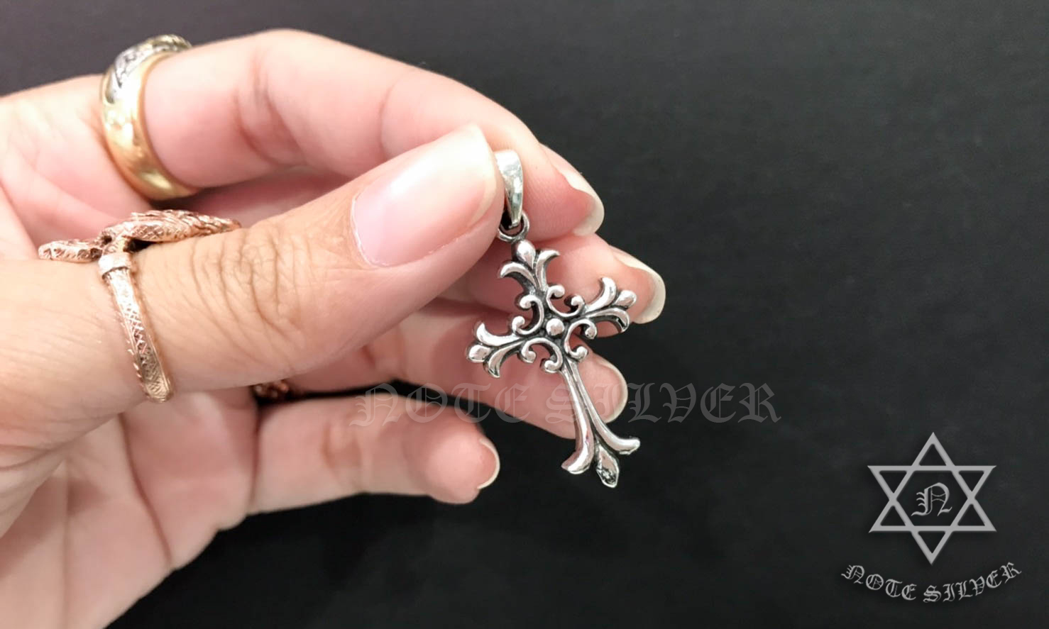 จี้เงินแท้สไตล์กอธิค 2*3cm Sterling Silver 925 NSPD2365