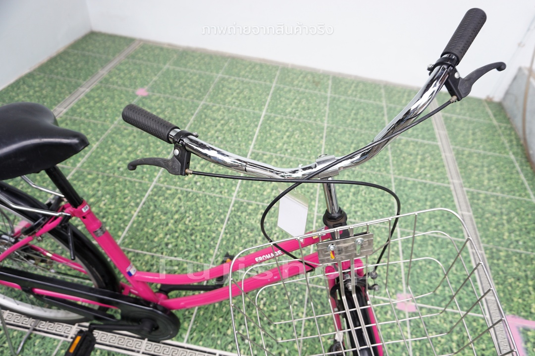 จักรยานแม่บ้านญี่ปุ่น - ล้อ 26 นิ้ว - ไม่มีเกียร์ - Fromage - สีชมพู [จักรยานมือสอง]