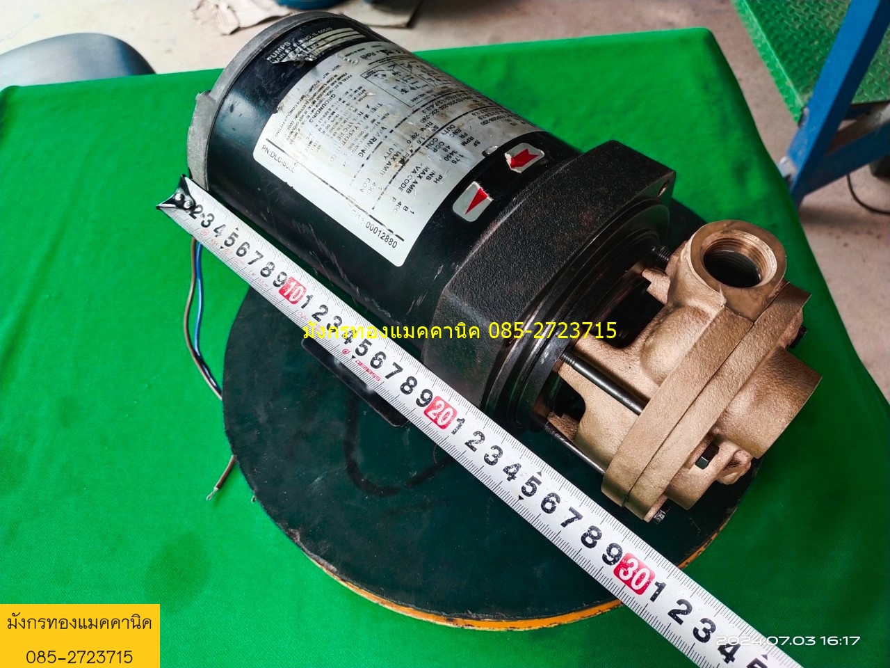 ปั๊มน้ำ ปั๊มอเนกประสงค์หัวปั๊มทองเหลือง ขนาด 250 วัตต์ ใช้ไฟบ้าน 220V ท่อน้ำเข้าออก 3/4นิ้ว