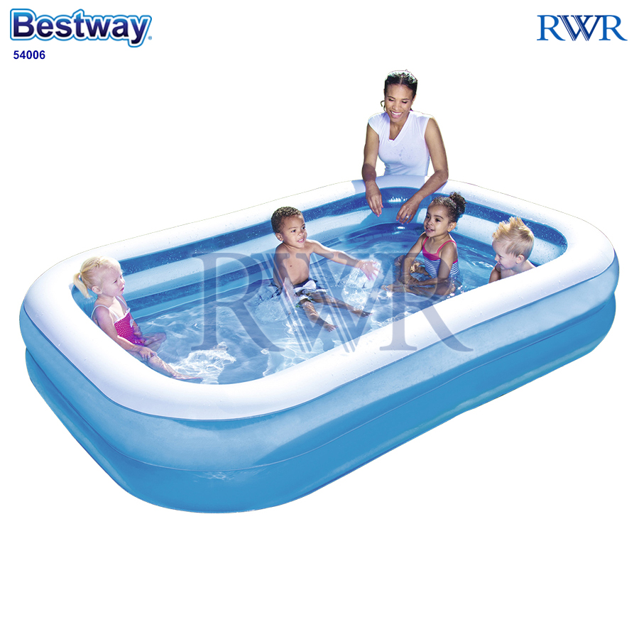 Bestway Blue Rectangular Family Pool 2.62x1.75x0.51 m no.54006/56483