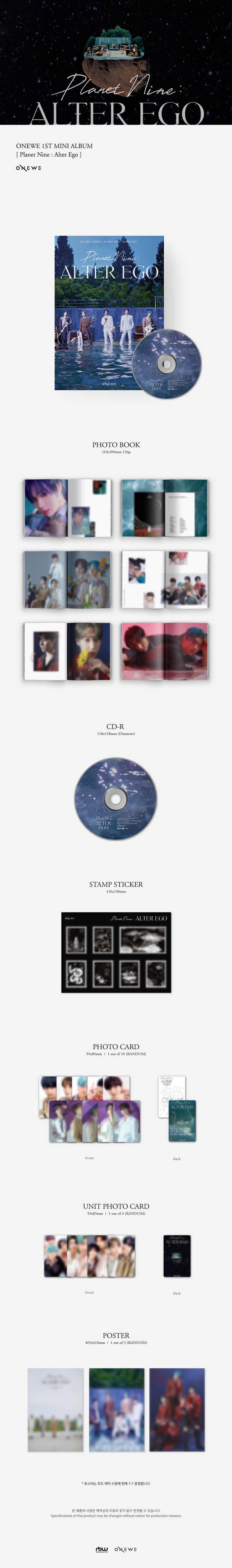 [PRE-ORDER] ONEWE - 1st Mini Album "PLANET NINE : ALTER EGO"