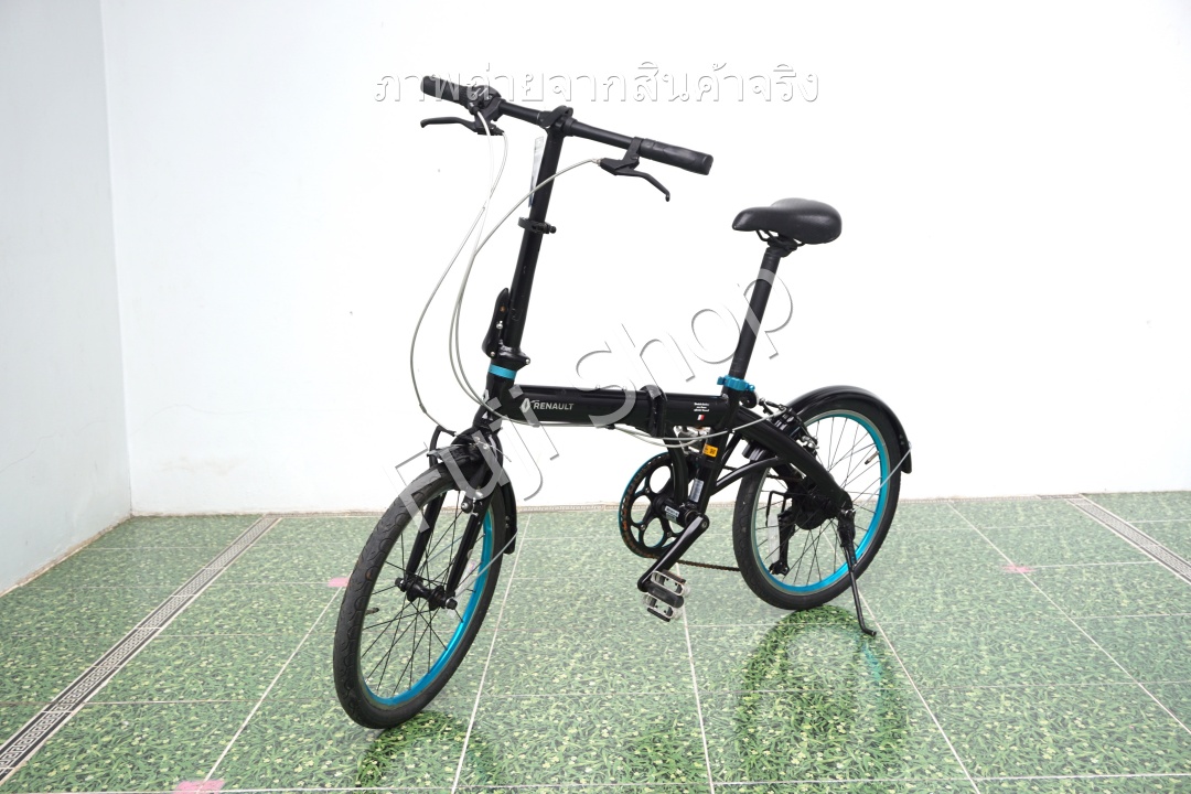 จักรยานพับได้ญี่ปุ่น - ล้อ 20 นิ้ว - มีเกียร์ - อลูมิเนียม - Renault Light 10 - สีดำ [จักรยานมือสอง]