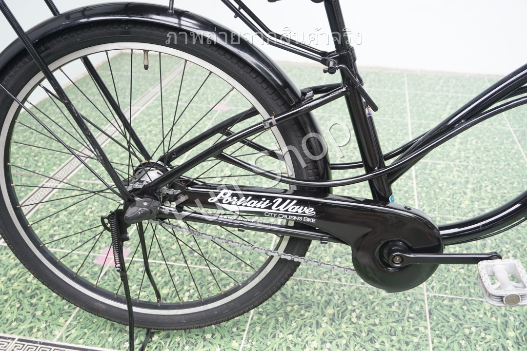 จักรยานแม่บ้านญี่ปุ่น - ล้อ 26 นิ้ว - มีเกียร์ - Muruishi - สีดำ [จักรยานมือสอง]