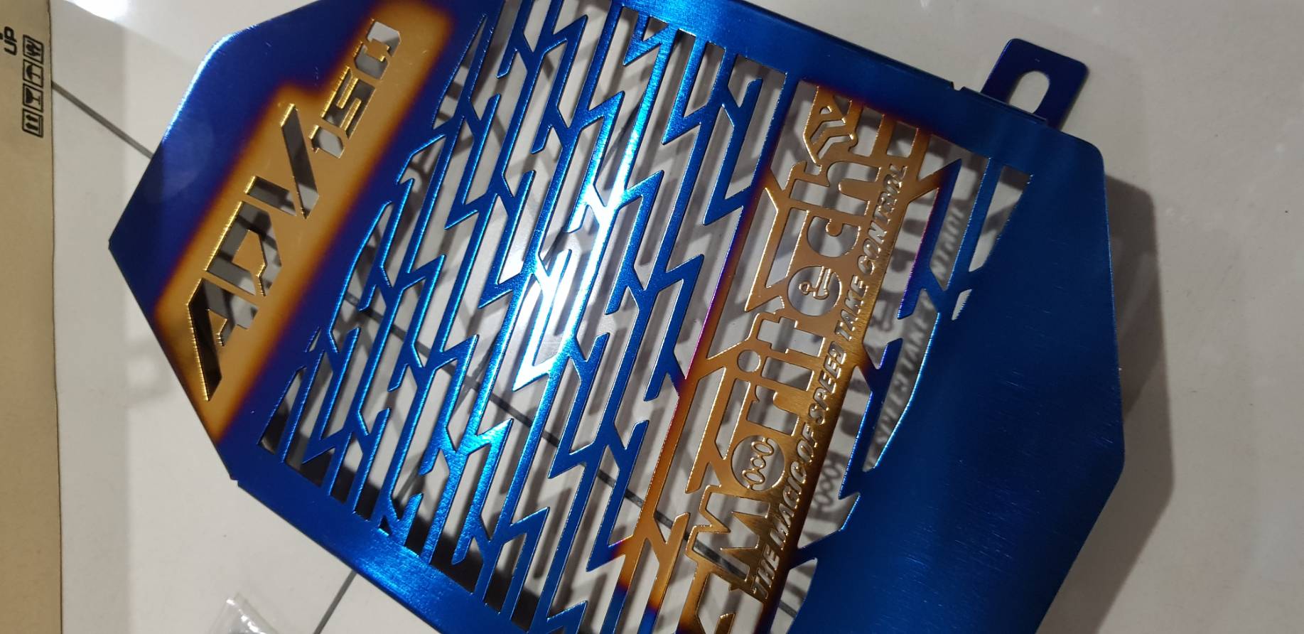 การ์ดหม้อน้ำ MORITECH HONDA ADV 150 สแตนเลส ชุบทอง ไทเท ราคา850