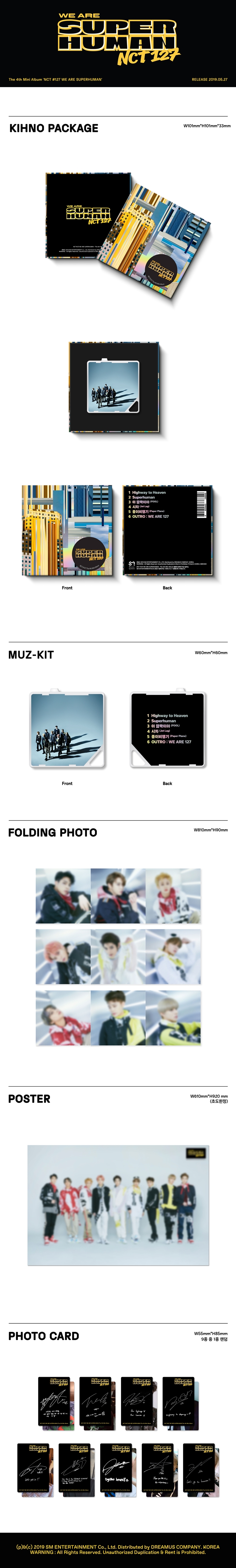 [PRE-ORDER] NCT 127 - 4th Mini Album "NCT #127 WE ARE SUPERHUMAN"