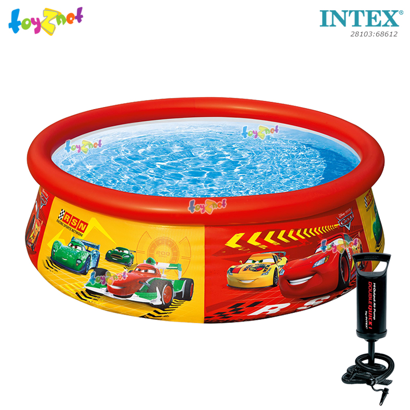 Intex Easy Set Pool 6ft (1.83m) Cars no.28103 + DQI Air Pump