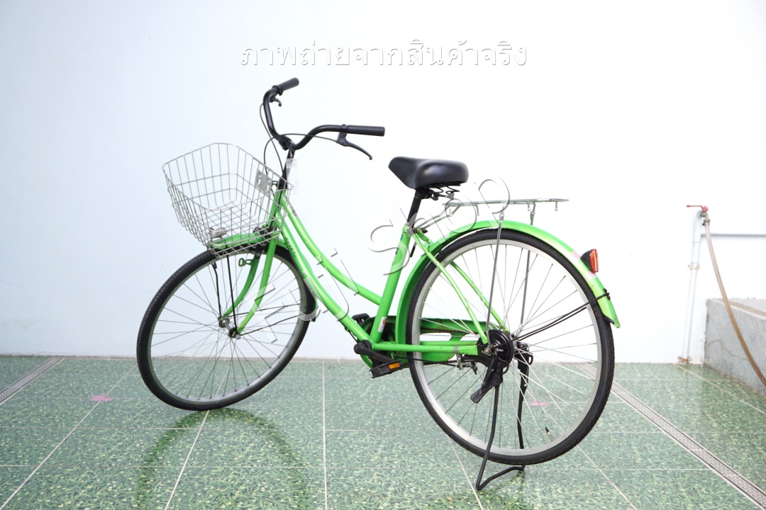 จักรยานแม่บ้านญี่ปุ่น - ล้อ 26 นิ้ว - ไม่มีเกียร์ - สีเขียว [จักรยานมือสอง]