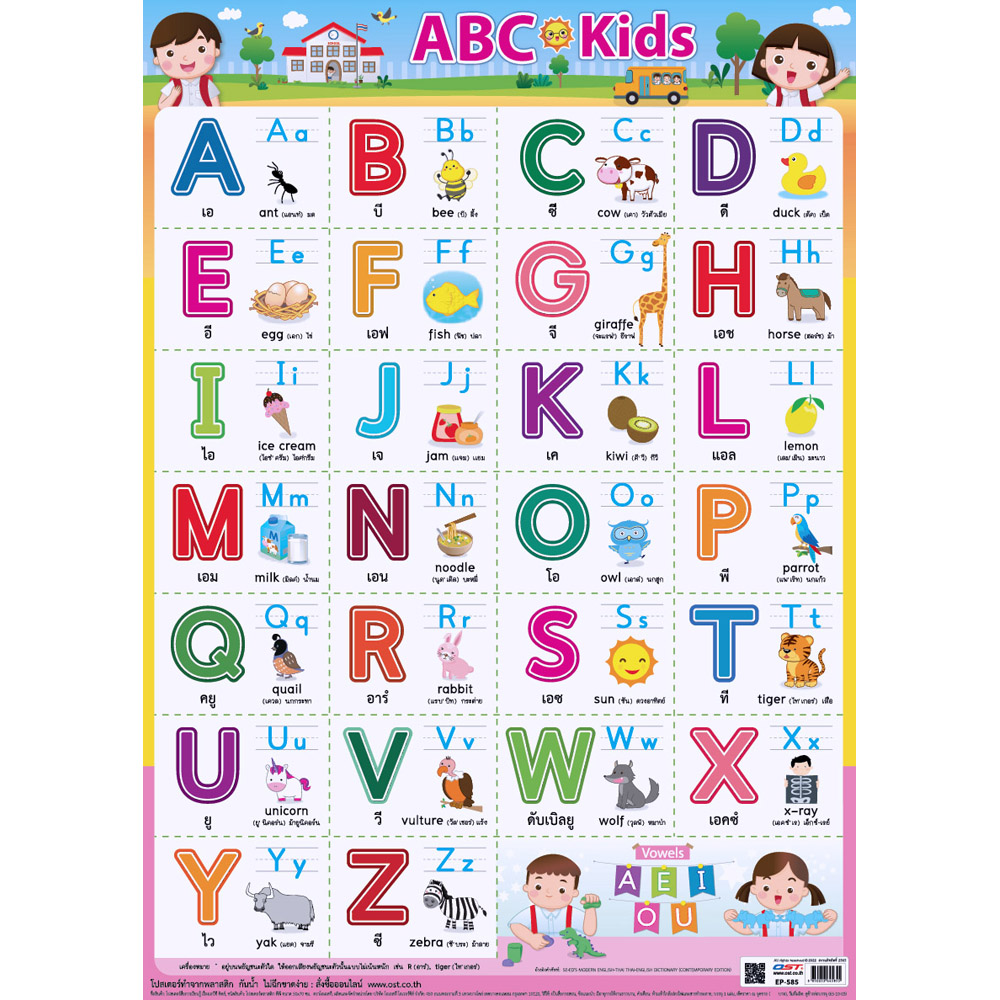 โปสเตอร์ความรู้ ABC Kids EP-585