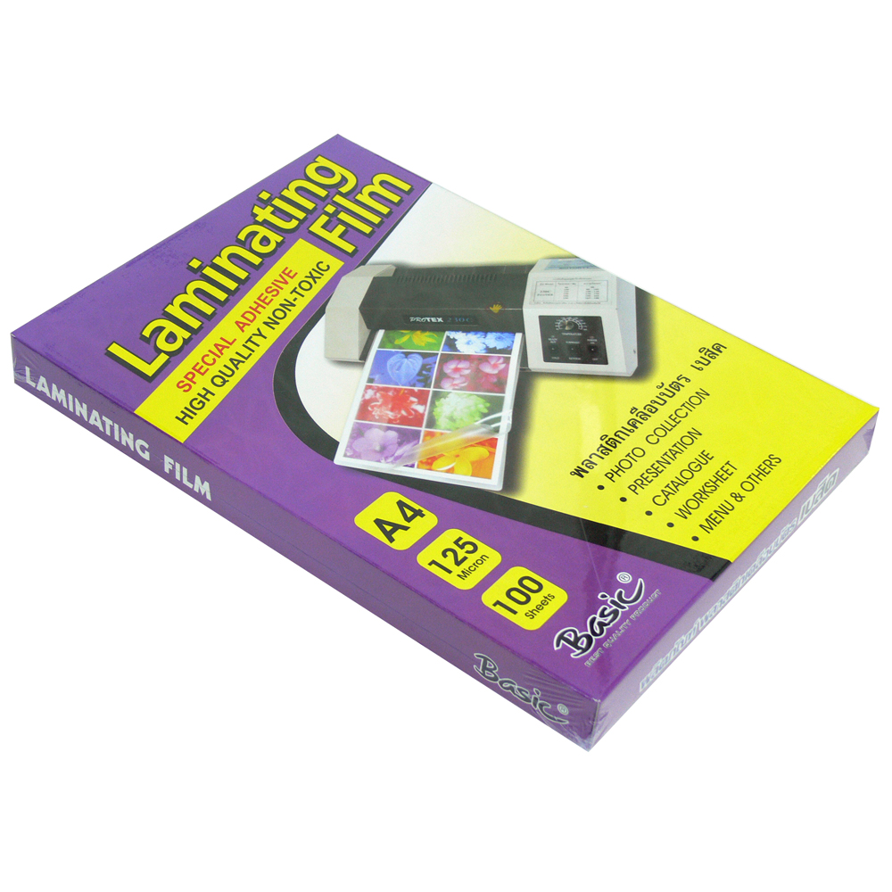 พลาสติกเคลือบบัตร A4 หนา 125ไมครอน Basic