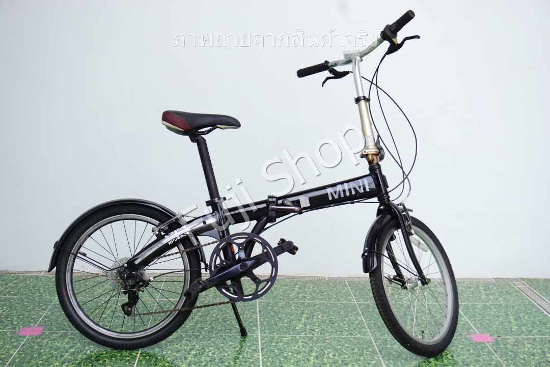 จักรยานพับได้ญี่ปุ่น - ล้อ 20 นิ้ว - มีเกียร์ - อลูมิเนียม - Mini Cooper - สีดำ [จักรยานมือสอง]