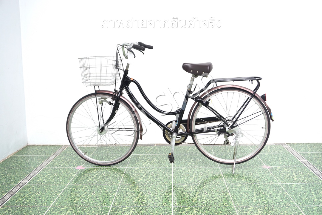 จักรยานแม่บ้านญี่ปุ่น - ล้อ 27 นิ้ว - มีเกียร์ - Marukin - สีดำ [จักรยานมือสอง]