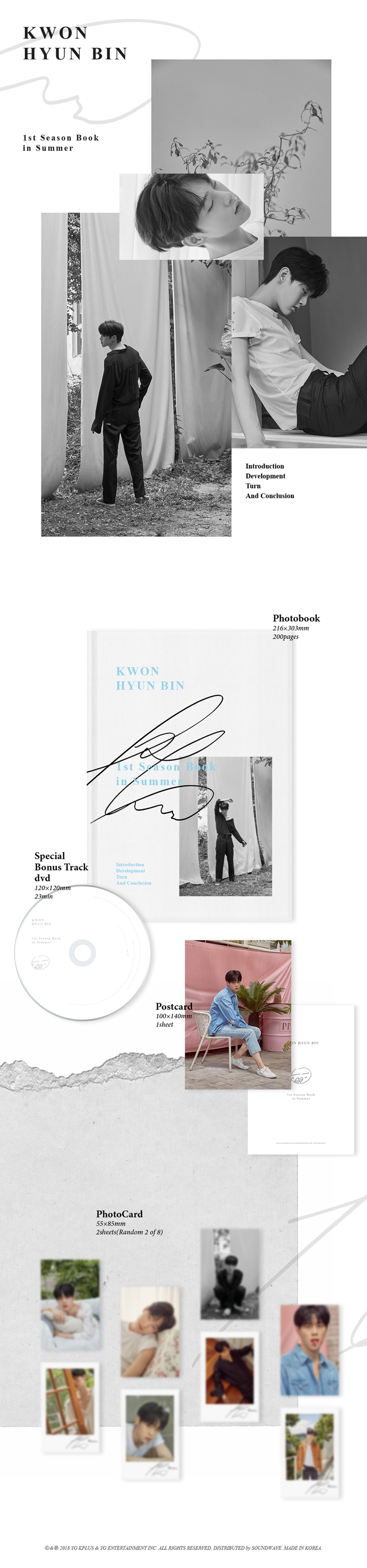 [PRE-ORDER] KWON HYUN BIN - 1st Season Book in Summer