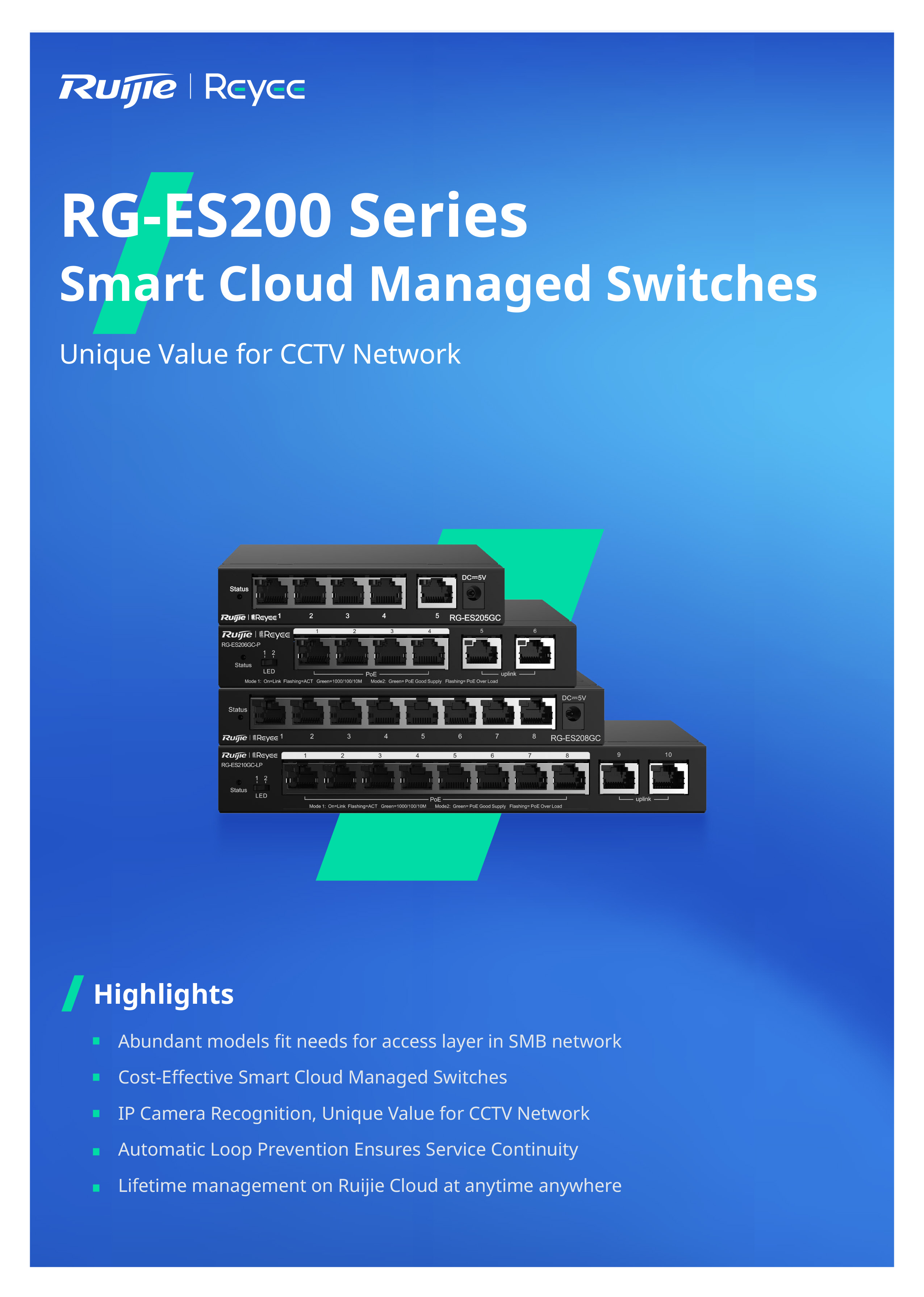 RUIJIE RG-ES224GC-V2 24-Port Cloud Manage Gigabit Switch BY BILLIONAIRE SECURETECH RG-ES224GC-V2