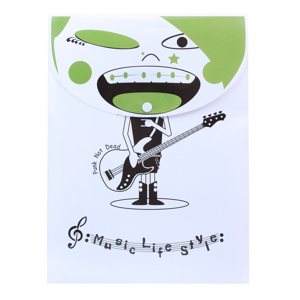 ซองกระดุม A4 ลายหัวโต PP-225Q Punk Not Dead