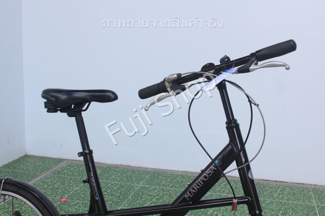 จักรยานญี่ปุ่น - ล้อ 20 นิ้ว - มีเกียร์ - อลูมิเนียม - Bridgestone Mariposa Mini- สีดำ [จักรยานมือสอง]