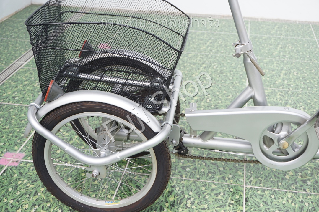 จักรยานสามล้อญี่ปุ่น - ล้อ 16/16 นิ้ว - มีเกียร์ - Active 911- สีเงิน [จักรยานมือสอง]