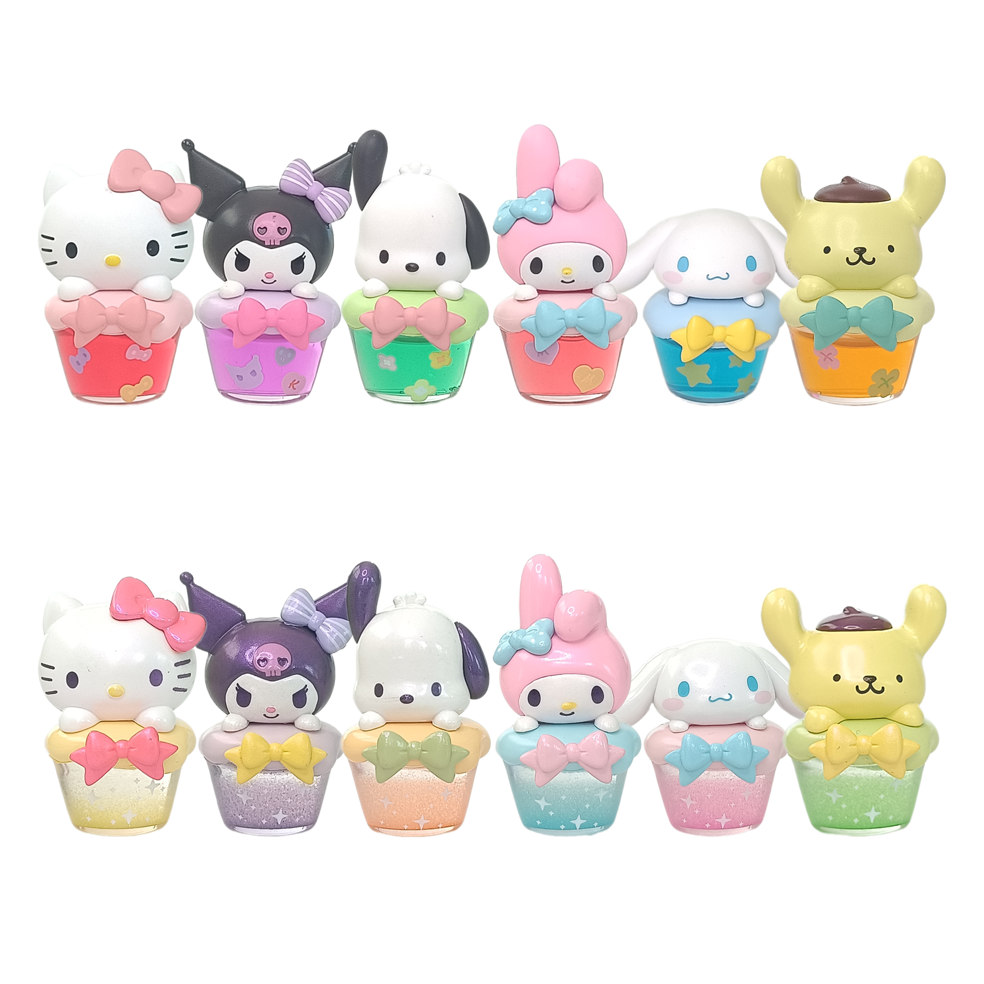 Gachapon Dopamine Drink Series Sanrio Moetch Bean mini กาชาปองซานริโอ กล่องสุ่มเครื่องดื่มโดพามีน การ์ตูนซานริโอขนาดเล็ก