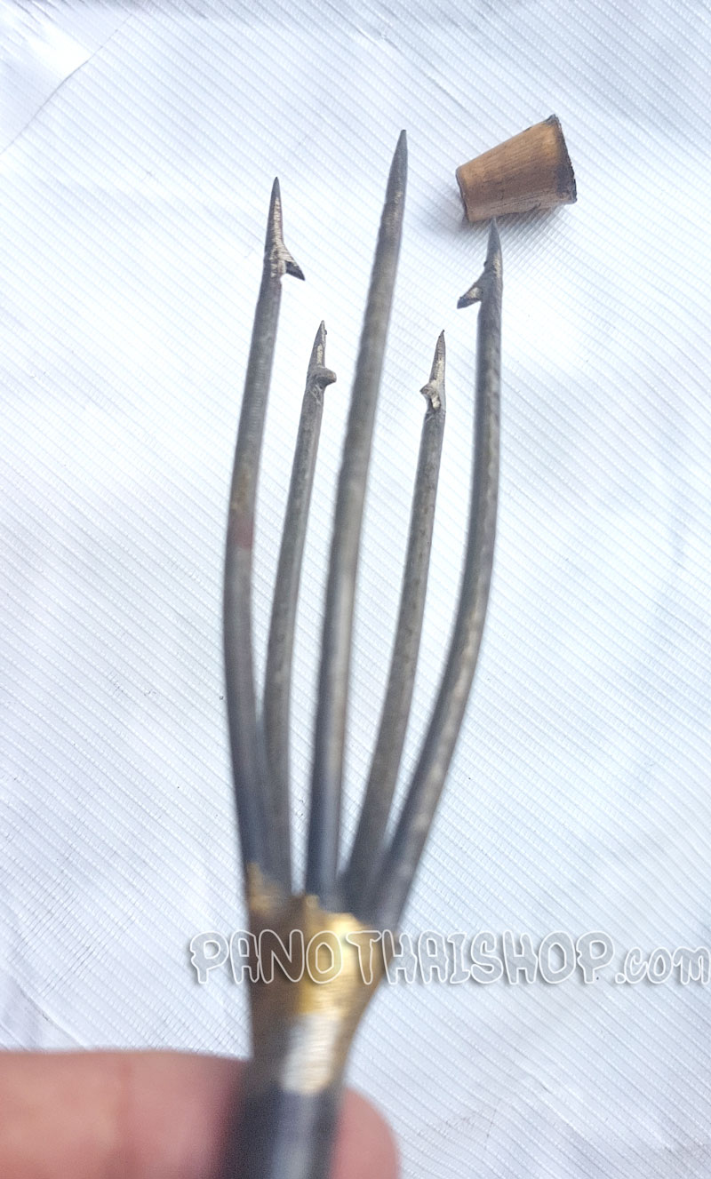 ฉมวกแทงปลา-งู ทำจากเหล็กสปริงแข็งแรงเชื่อมทองเหลือง