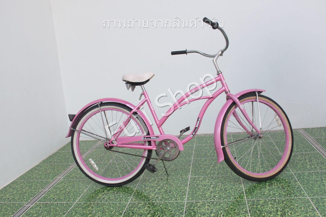 จักรยานญี่ปุ่น - ล้อ 26 นิ้ว - ไม่มีเกียร์ - สีชมพู [จักรยานมือสอง]