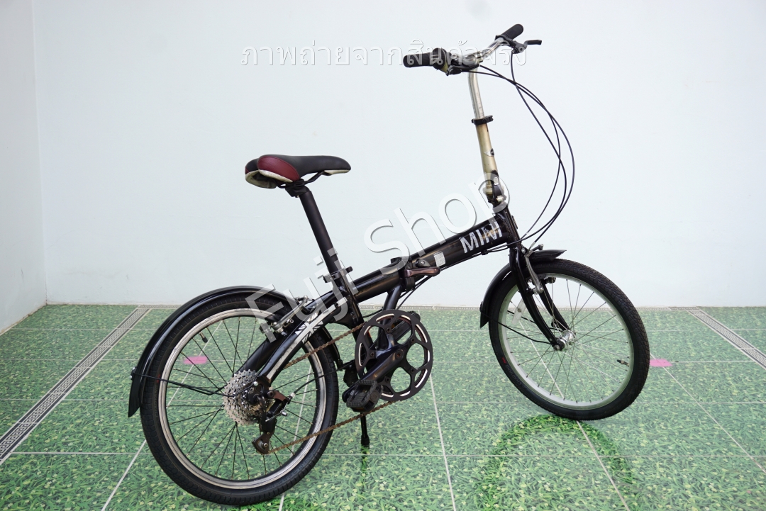 จักรยานพับได้ญี่ปุ่น - ล้อ 20 นิ้ว - มีเกียร์ - อลูมิเนียม - Mini Cooper - สีดำ [จักรยานมือสอง]