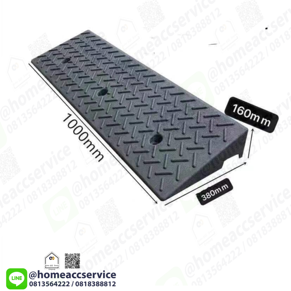 ทางลาดยางปีนฟุตบาท สูง 16ซม. ลาด38ซม. ยาว 99ซม. หนัก 16kg - Rubber Ramp 16x38x99cm 14kg