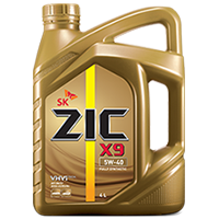 Zic X9 5W40 เบนซิน12,000กิโล ขนาด 4 ลิตร