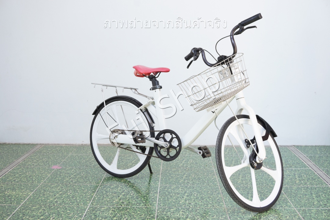 จักรยานแม่บ้าน - ล้อ 24 นิ้ว - ไม่มีเกียร์ - อลูมิเนียม - Baicycle - สีขาว [จักรยานมือสอง]