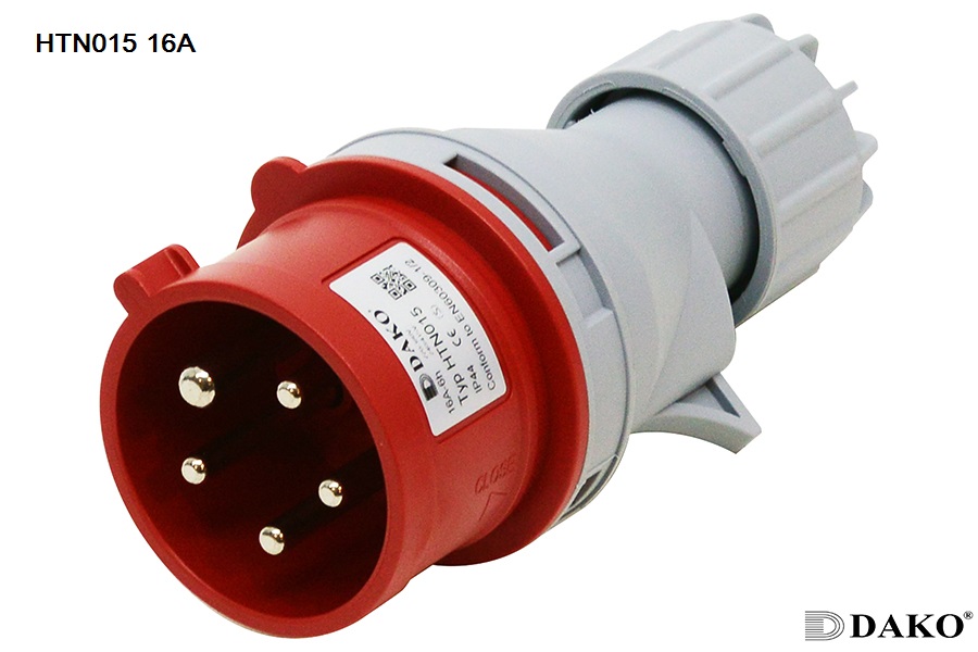 HTN015 ปลั๊กตัวผู้กลางทาง 3P+N+E 16A 400V IP44 6h