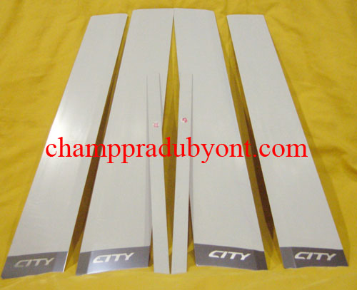 เสาประตูสแตนเลส HONDA CITY 08-13 แบบ 6 ชิ้น
