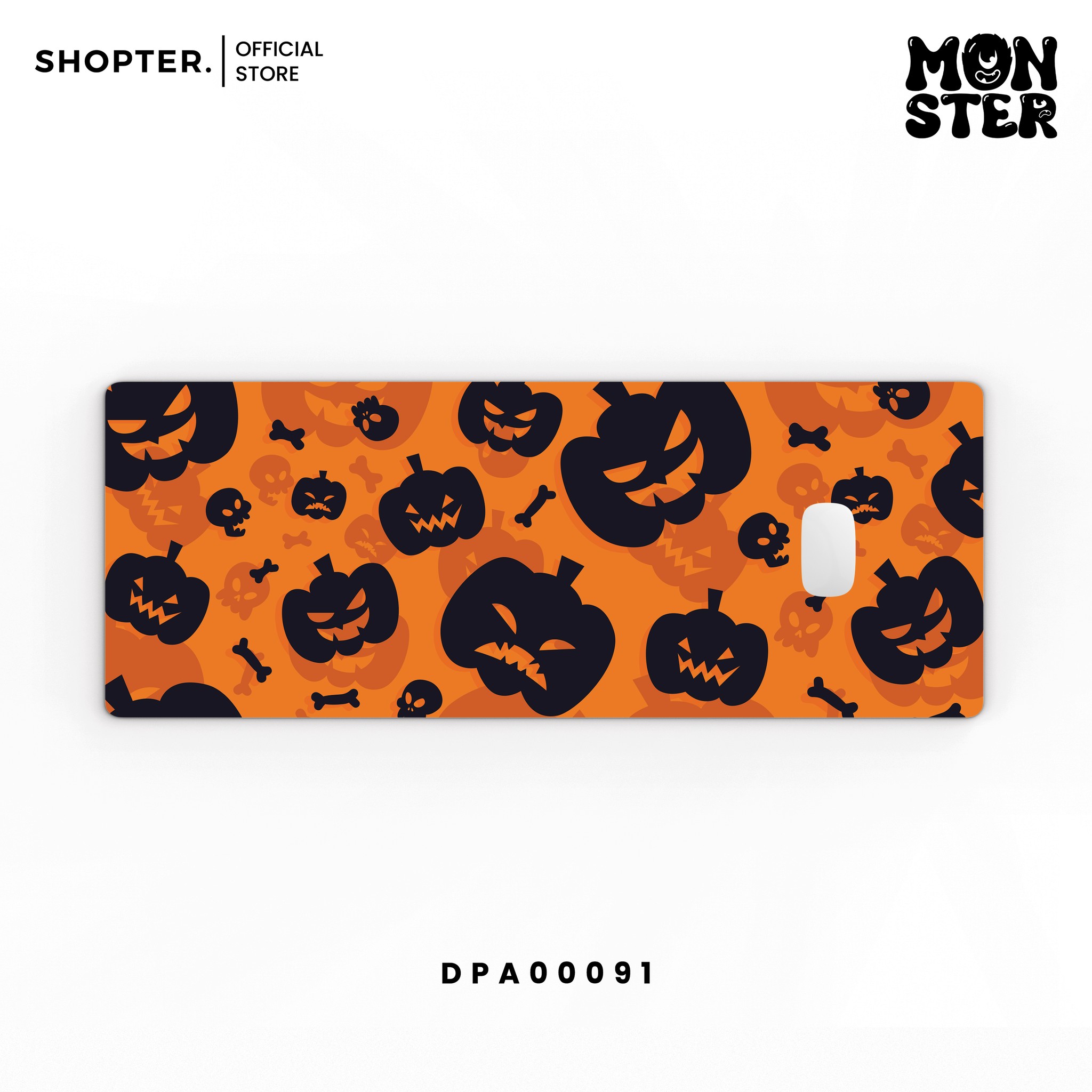 แผ่นรองเมาส์ Mouse Pad ⌨️ พิมพ์ลายฟักทอง🎃👻 รหัส DPA00091 #MousePad