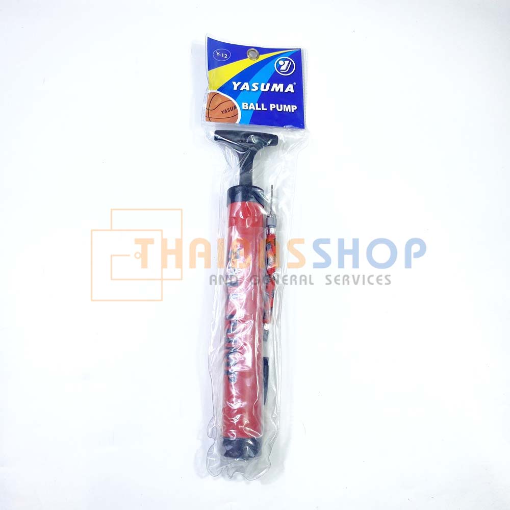 ที่สูบมือ สูบลม สูบมือ ที่เติมลม แบบพกพา พร้อมสายและเข็มเติมลม 3 แบบ Yasuma