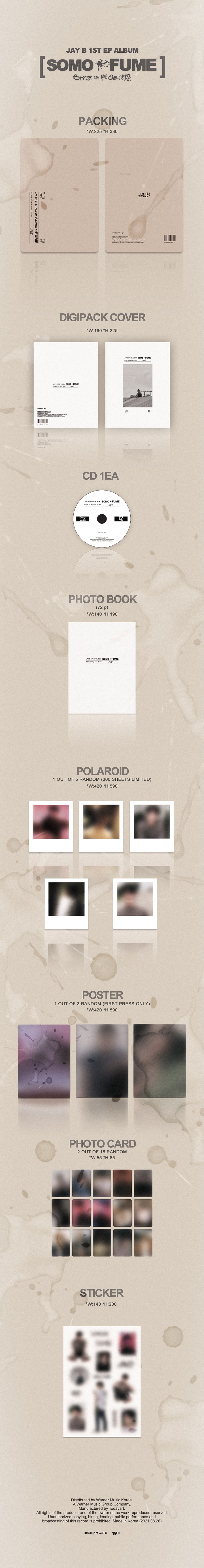 [PRE-ORDER] JAY B - 1st EP Album "SOMO:FUME"