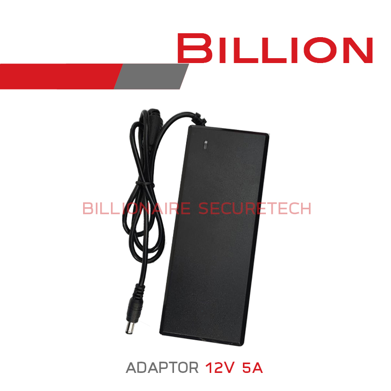 BILLION ADAPTOR 12V 5A (5.5x2.5mm) BY BILLIONAIRE SECURETECH BILLION ADAPTOR 12V 5A