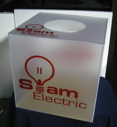 กล่องอะครีลิค สำหรับจับรางวัล พร้อมติดโลโก้ได้ตามต้องการ