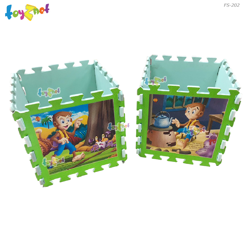 Toyznet 8" Square the monkey and the crab foam mats 32 x 32 x 1 Cm. No.FS-202