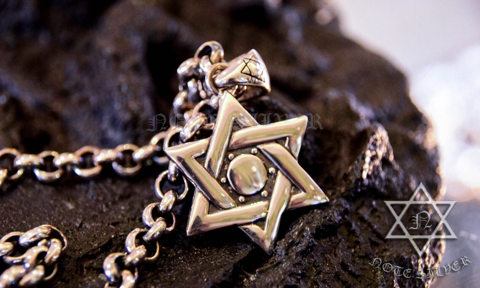จี้ดาวเงินแท้ ดาวหกแฉก Star of David NSPD1045