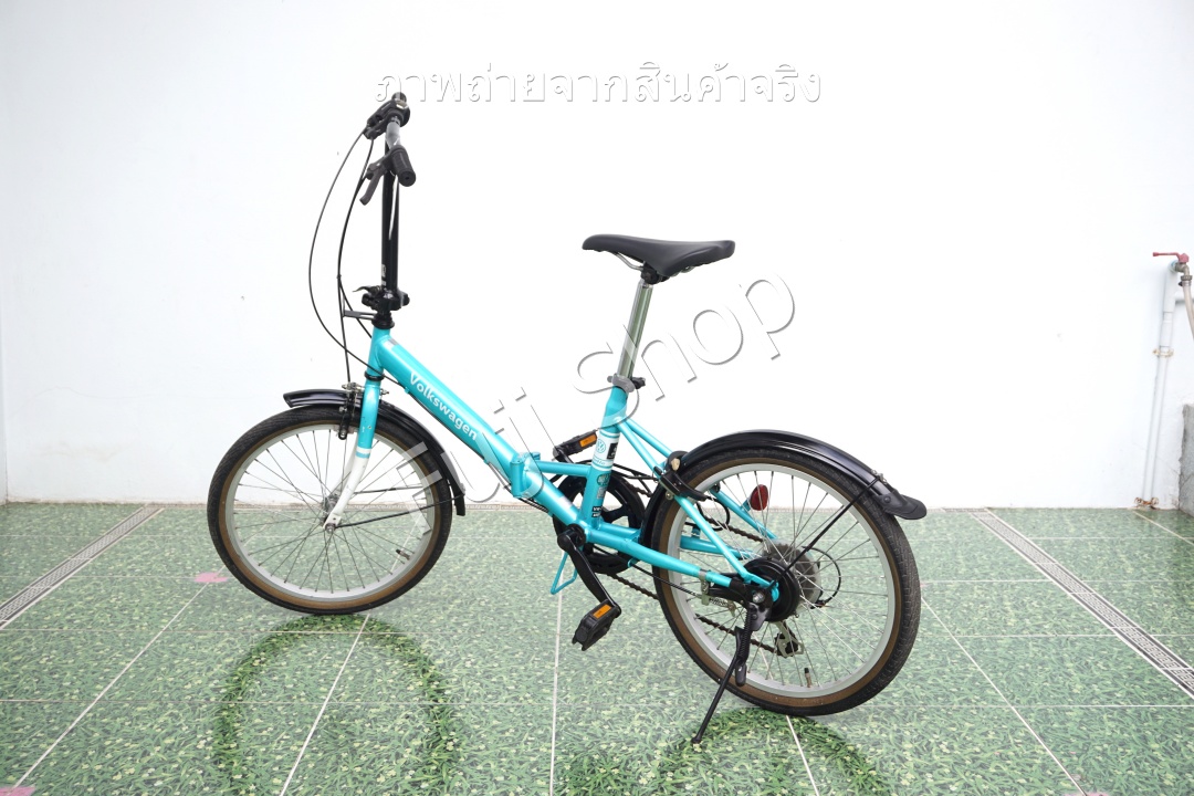 จักรยานพับได้ญี่ปุ่น - ล้อ 20 นิ้ว - มีเกียร์ - Volkswagen - สีฟ้า [จักรยานมือสอง]