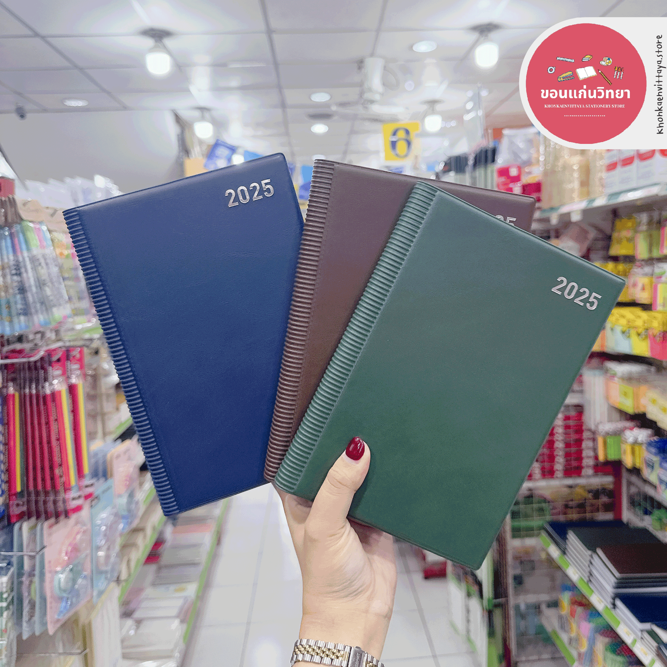 สมุดไดอารี 2025 Diary 2025 ซิลเวอร์พิน Silverpins NO.DX503 ขนาด 145x215 มม. จำนวน 1 เล่ม (คละสี)