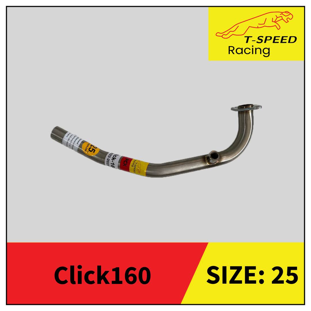 คอท่อ stainless Honda Click160 Size 25 m.m. ราคา 450 บาท Size 28 m.m. ราคา 500 บาท