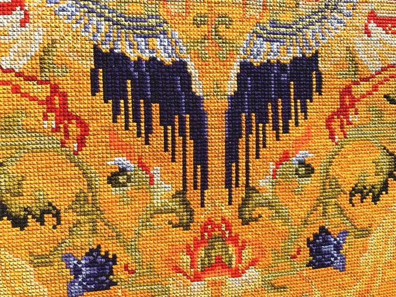 phoenix-1020 *สินค้าหมด* ชุดปักครอสติช ลายคู่หงส์ฟินิกซ์ (ปักเต็มผืนผ้า ไม่มีเดินเส้น ปักครั้งละ 3 เส้นเล็ก) ขนาด 60*60 ซม.ผ้าครอสติช 11CTพิมพ์ลายปักบนผ้า ไหมคอตตอน 22 สี ผังลาย เข็ม