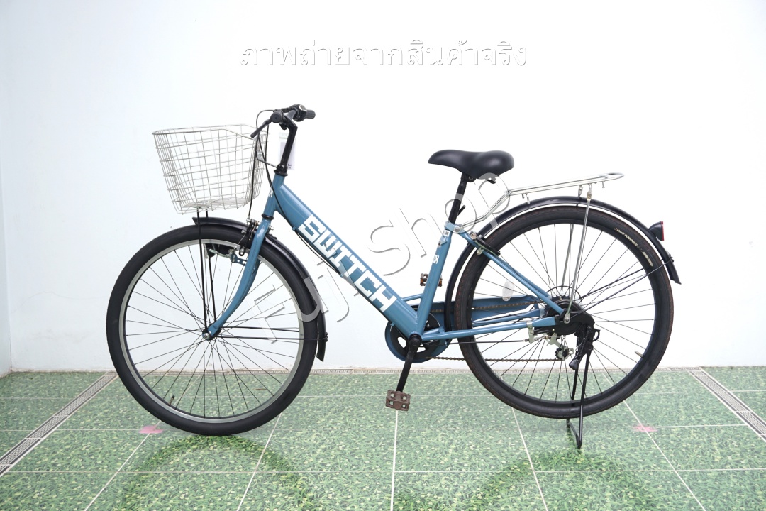 จักรยานแม่บ้านญี่ปุ่น - ล้อ 27.5 นิ้ว - มีเกียร์ - Switch - สีฟ้า [จักรยานมือสอง]