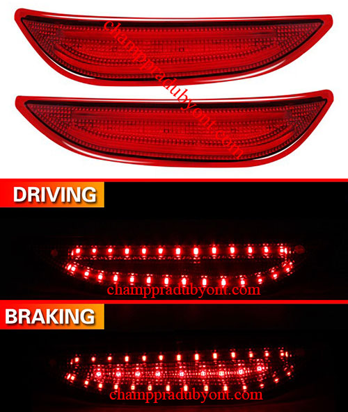 ไฟทับทิมกันชนท้าย HONDA CITY 14-16 แดง LED