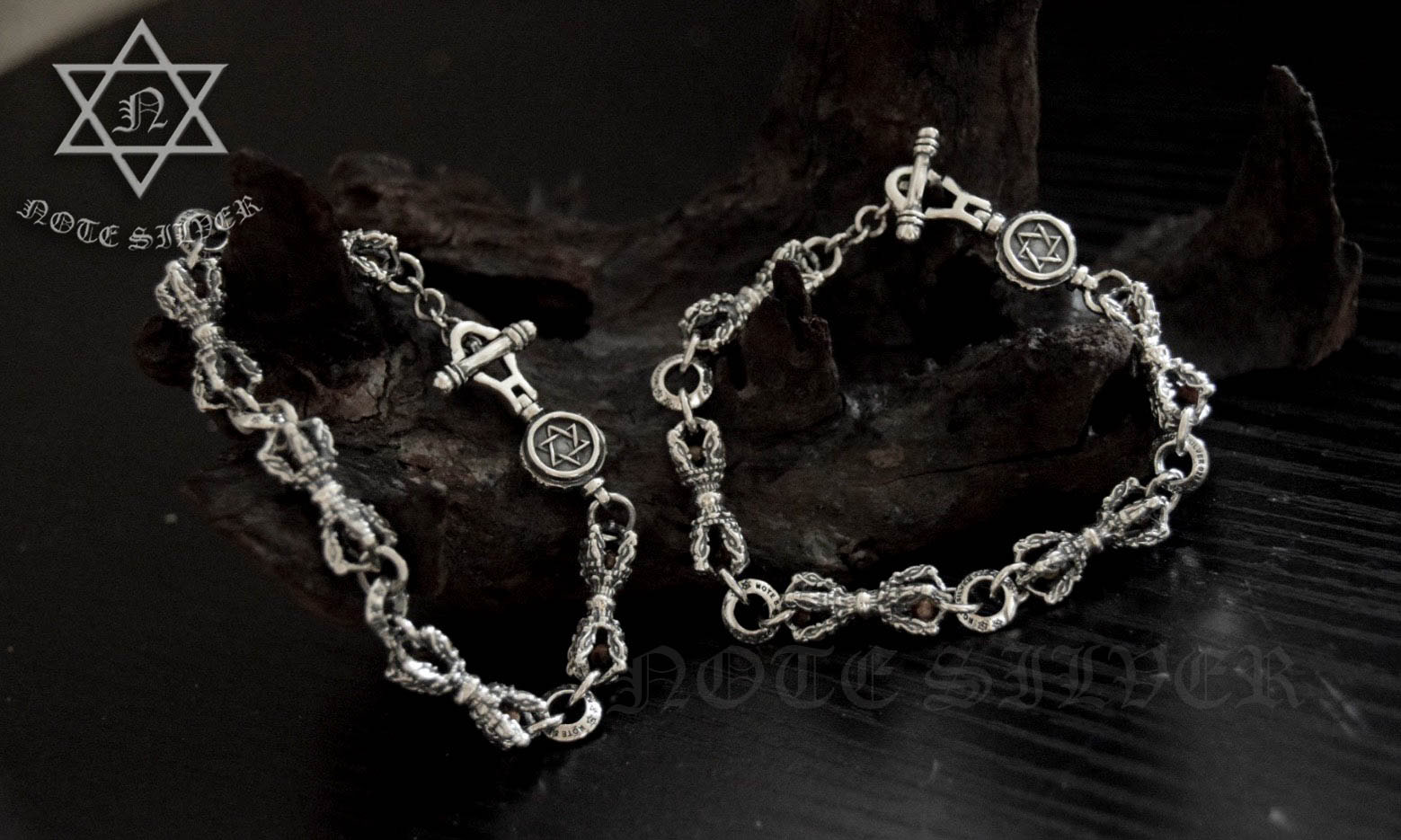 สร้อยข้อมือเงินแท้ลายวัชระ ลายใหญ่ Vajra-Dorje Bracelet Sterling Silver 925 NSBL2577